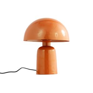 Lampe champignon en métal orange