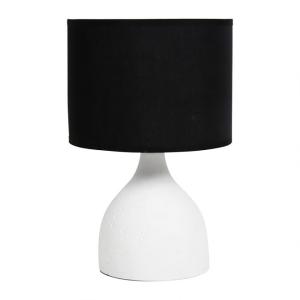 Lampe ciment Portland blanche noire