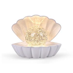 Lampe coquillage lumineuse  -  - effet pailleté plastique b…