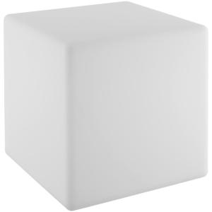 Lampe cube avec ampoule LED et télécommande 12W 43cm blanc