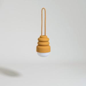 Lampe d'extérieure portative jaune et blanche