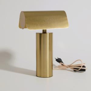 Lampe de bureau 2 lumières en acier doré