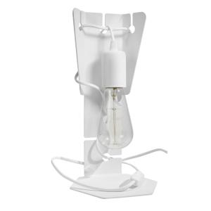 Lampe de bureau acier blanc H 31 cm