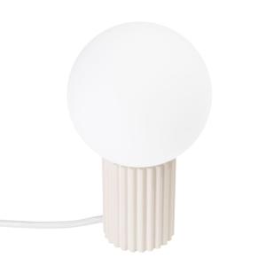 Lampe de bureau aluminium beige H 19 cm