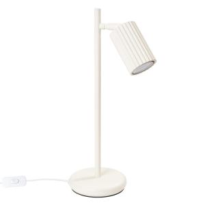 Lampe de bureau aluminium beige H 43 cm