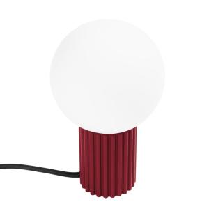 Lampe de bureau aluminium bourgogne H 19 cm