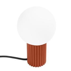 Lampe de bureau aluminium ocre rouge H 19 cm