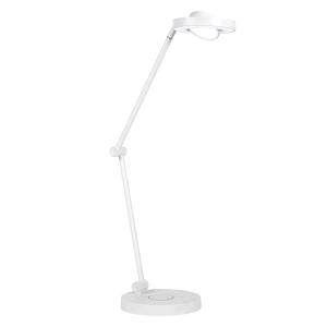 Lampe de bureau avec chargeur à induction en PVC blanc, 54c…