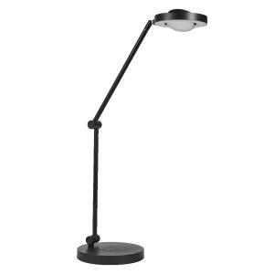 Lampe de bureau avec chargeur à induction en PVC noir, 56cm