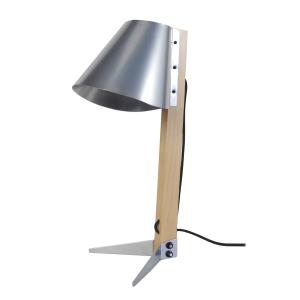 Lampe de bureau bois naturel  et aluminium