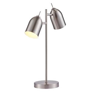 Lampe de bureau en métal gris réglable