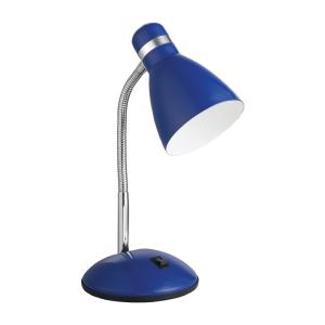 Lampe de bureau flexible métal bleu