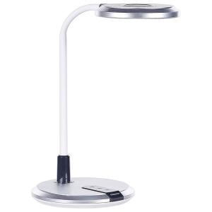 Lampe de bureau led réglable métal blanc argenté
