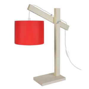 *LAMPE DE BUREAU TOSEL ,bois,Bois,H50xD27xP27 cm