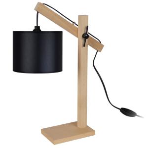 Lampe de Bureau TOSEL ,bois,naturel,H50xD15xP27 cm