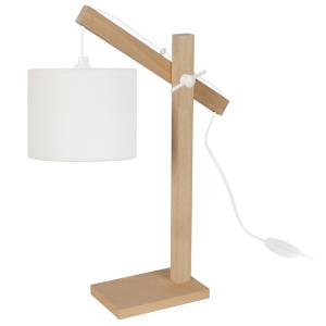 Lampe de Bureau TOSEL ,bois,naturel,H50xD15xP27cm