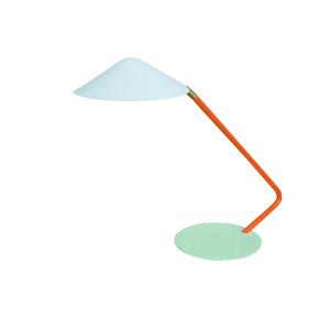 *LAMPE DE BUREAU TOSEL ,métal,Bleu,H35xD20xP49cm