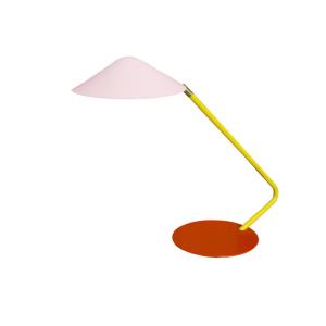 *LAMPE DE BUREAU TOSEL ,métal,Rose ,H 35xD20xP49cm
