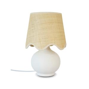 Lampe de chevet céramique blanche