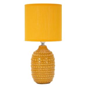 Lampe de chevet en céramique jaune ocre Ø 15x30,5 cm