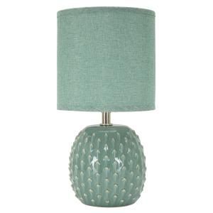 Lampe de chevet en céramique turquoise Ø 14x27 cm
