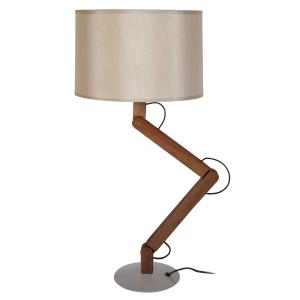 Lampe de chevet tissu beige 16  cm