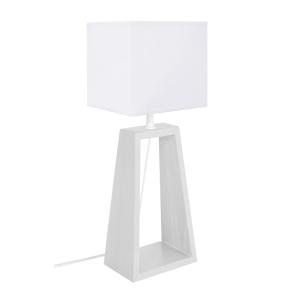Lampe de Chevet TOSEL ,bois,Blanc ,H49xD22xP22cm