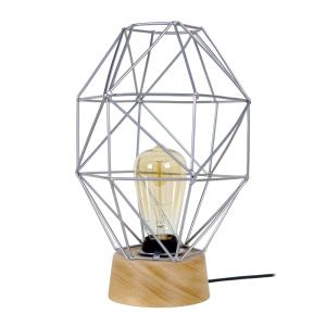 *LAMPE DE CHEVET TOSEL ,bois,Bois,H32xD21xP21 cm