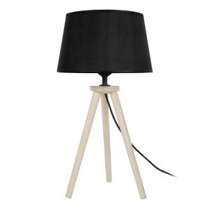*LAMPE DE CHEVET TOSEL  , bois , Bois , H44xD30xP30cm