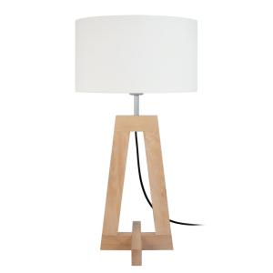 Lampe de Chevet TOSEL ,bois,naturel,H54x D30xP30cm