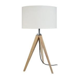 Lampe de Chevet TOSEL ,bois,naturel,H54xD54xP30cm