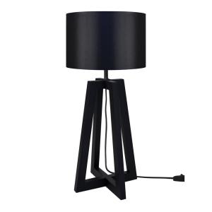 Lampe de Chevet TOSEL ,bois,Noir ,H 50xD25x P 25cm