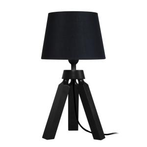 Lampe de Chevet TOSEL ,bois,Noir ,H30xD16xP16cm