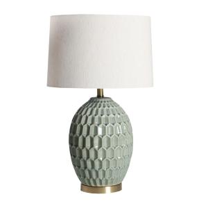 Lampe de salon en acier doré vieilli  41x41x68 cm