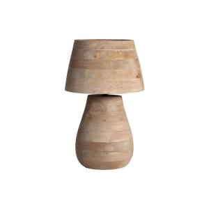 Lampe de salon en bois de mangue brun clair 34x34x50 cm