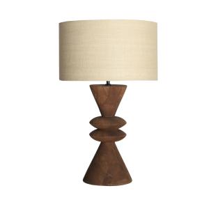 Lampe de salon en bois de mangue marron  en 40x40x67 cm