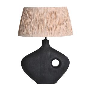 Lampe de salon en bois de mangue noir 45x43x63 cm