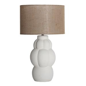 Lampe de salon en céramique blanc cassé  en 38x38x66 cm