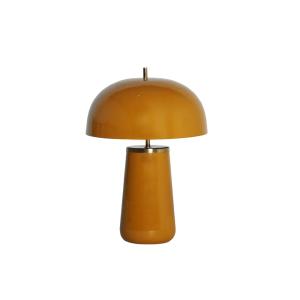 Lampe de salon en fer moutarde brillant,  34x34x47 cm
