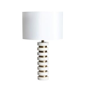 Lampe de salon en marbre blanc 38x38x68 cm - lot de 2