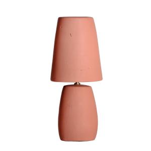 Lampe de salon en terre cuite corail 21x21x49 cm