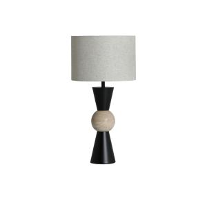 Lampe de salon en travertin beige , 36x36x70 cm