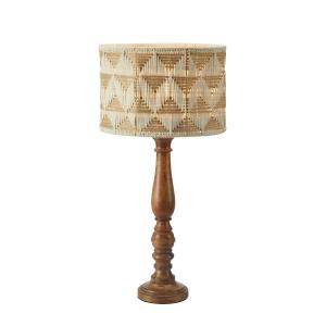 Lampe de table 1xE27 beige et marron