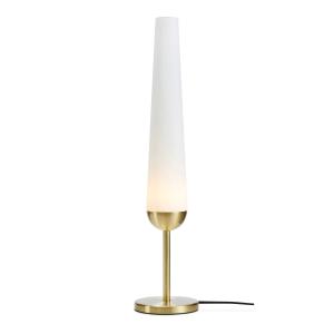 Lampe de table 1xG9 laiton et verre blanc