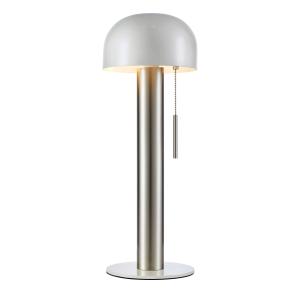 Lampe de table 2xG9 nickel satiné et blanc cassé