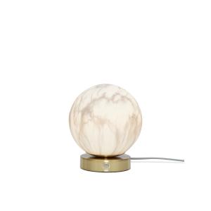 Lampe de table abat-jour en verre or/verre teint, h. 18cm