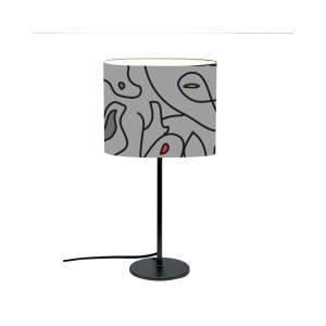 Lampe de Table Abstrait Grise D: 20 x H: 40