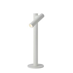 Lampe de table aluminium rechargeable blanc