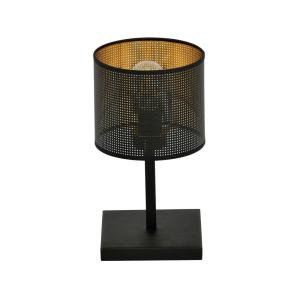 Lampe de table avec base rectangulaire noire et intérieur d…