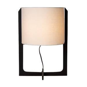 Lampe de table avec pieds en métal noir et abat-jour en lin…